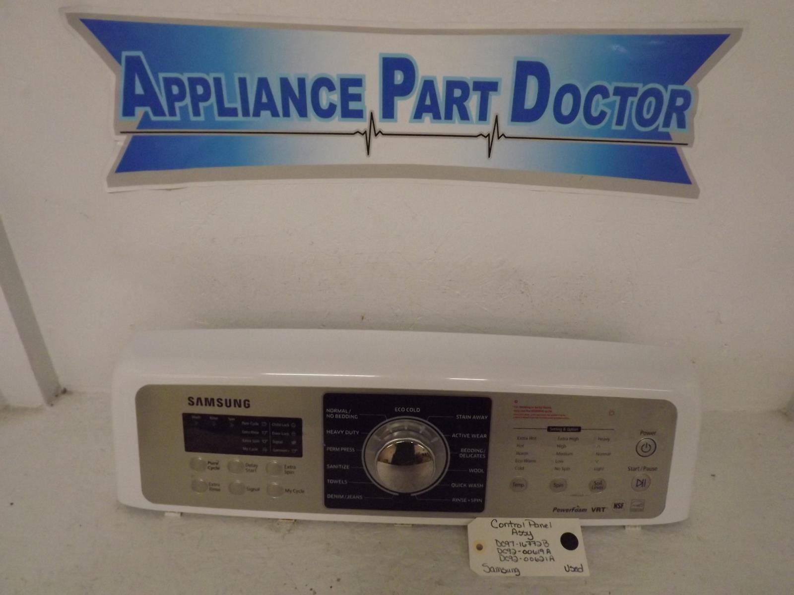 Samsung Washer DC97-16772B DC92-00619A DC92-00621A Control Panel Assembly Used Samsung Washer DC97-16772B DC92-00619A DC92-00621A Control Panel Assembly Used